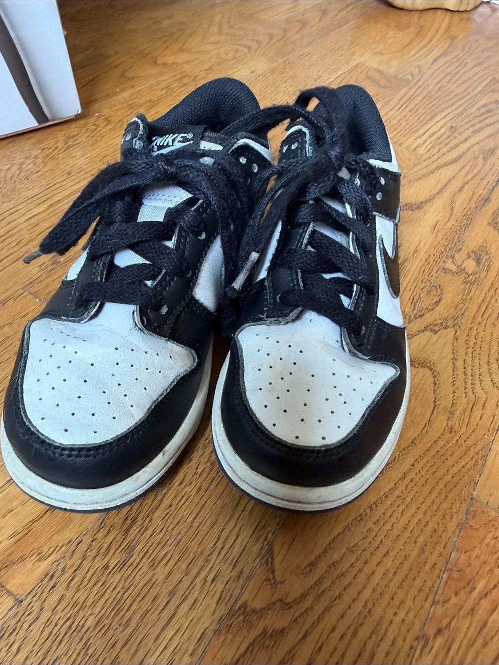 Nike Black and White Kids Low-Top Sneakers